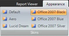 Theme selector showing an alternate theme